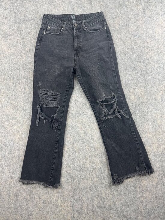 BDG Denim - BDG Womens Black Jeans Crop Flare Sz 25 Wilco Distressed